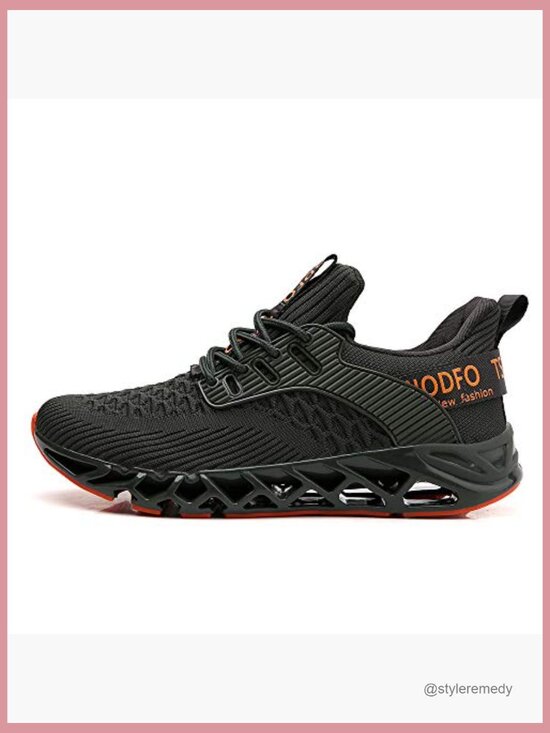 Men\'s TPU Sole Running Shoes with Hexagonal Mesh Upper main image 2